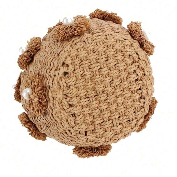 Boho Bag, Woven Straw Rope Busket Bag, Flower Busket in Green - Picture 3 of 4